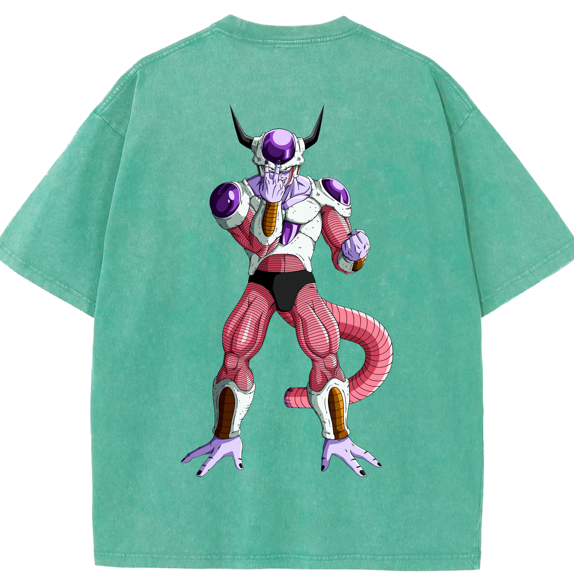（画像用） ドラゴンボール フリーザ DRAGON BALL Frieza 綿100% ヴィンテージ風 半袖Tシャツ（背面プリント）